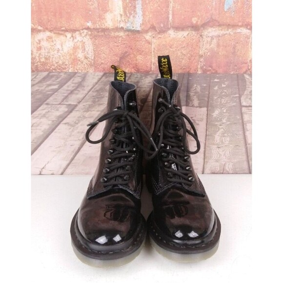 Dr. Martens Shoes - Dr. Martens Pascal Stud AirWair Boots Black Patent Leather Women's Size 6 AW006